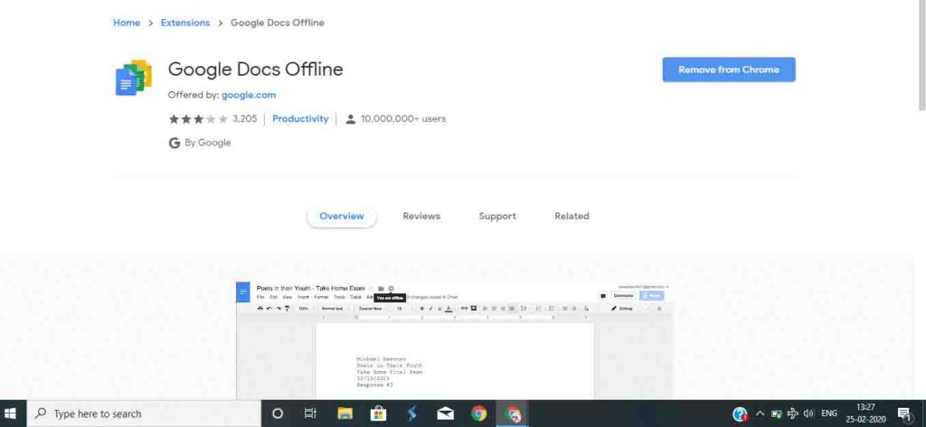 Google docs extension