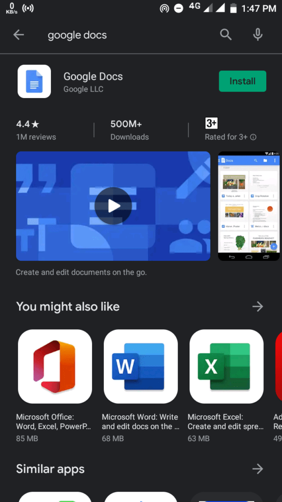 google docs app