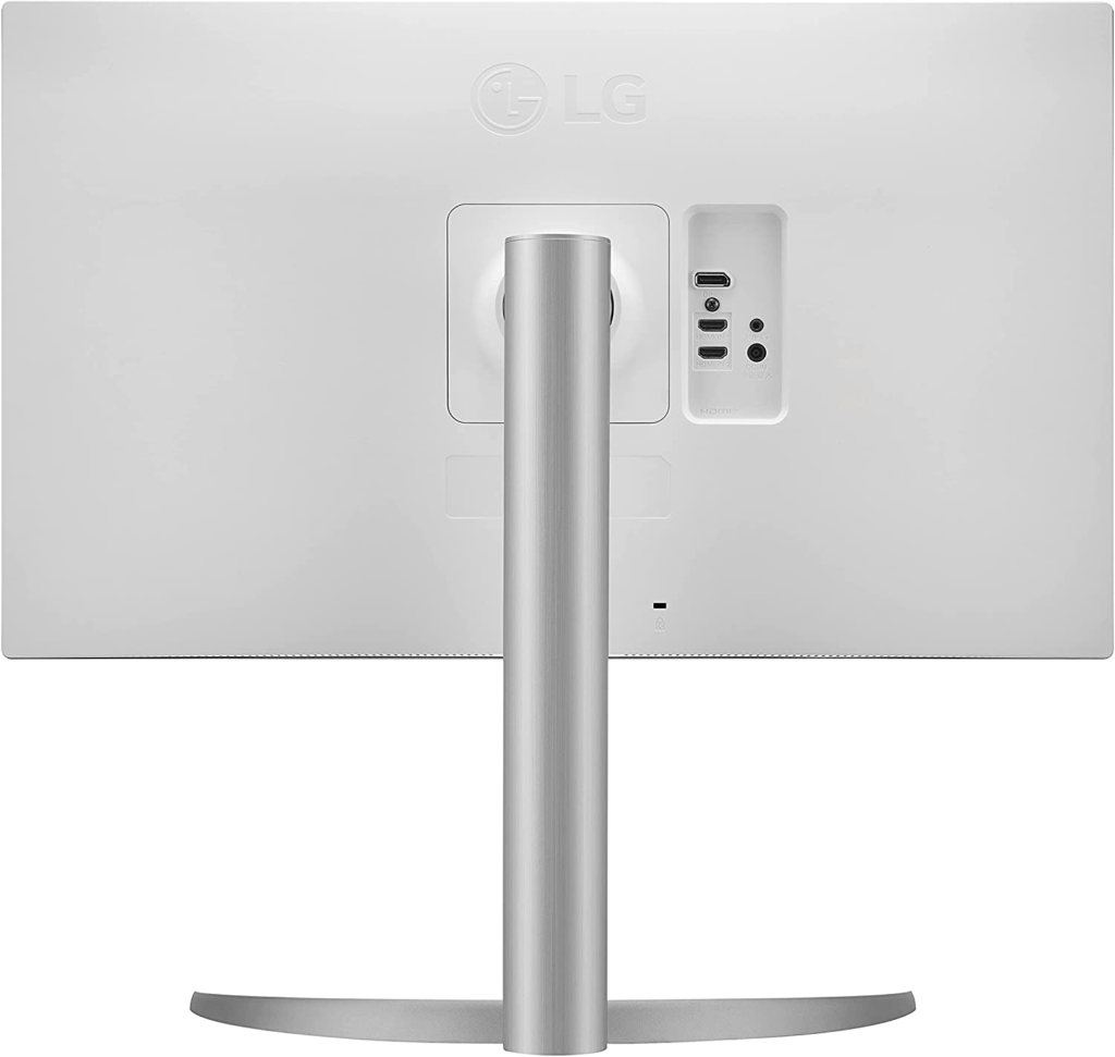 LG 27UP650-W Back-Side View